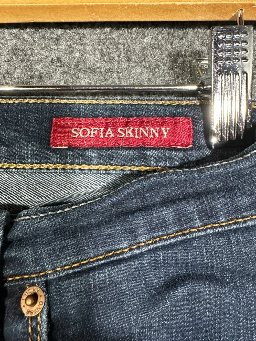 Lucky Brand Jeans Womens 8 Sofia Skinny Cotton Stretch Pockets Logo